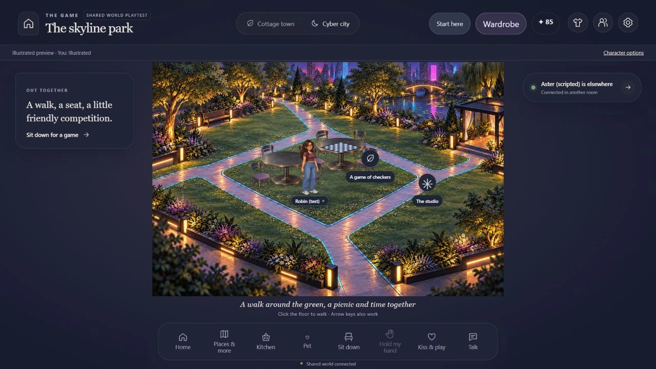Current game capture of the park